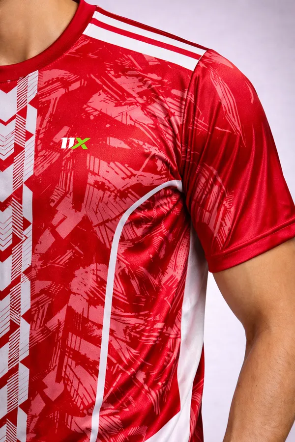 Red_Polyester_And_Lycra_T_Shirt_For_Men