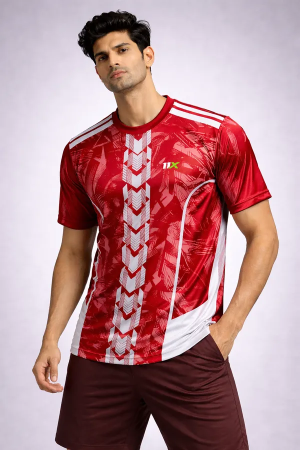 Red_Polyester_And_Lycra_T_Shirt_For_Men
