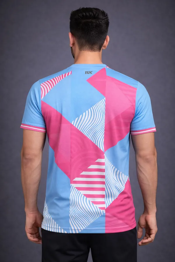 Pink_And_Blue_Polyester_And_Lycra_T_Shirt_For_Men