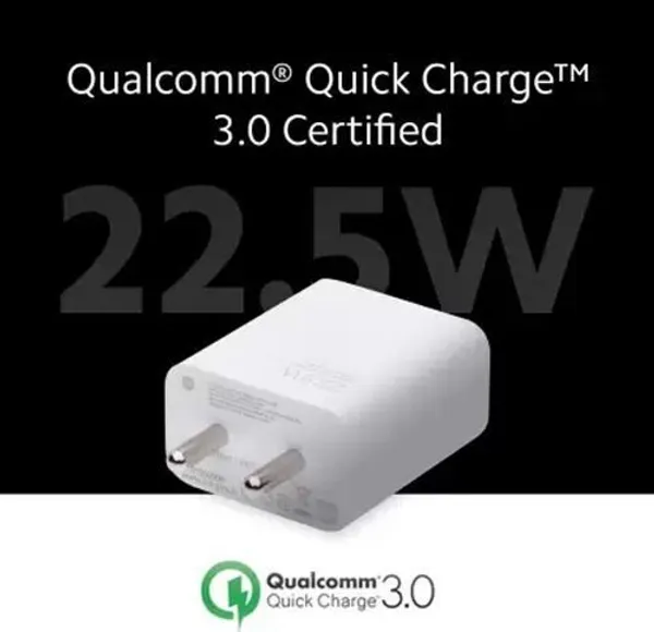 White_22.5_W_Qualcomm_3.0_3_A_Wall_Charger_For_Mobile_With_Detachable_Cable_(Cable_Included)