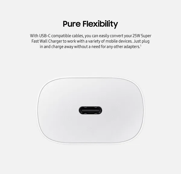 White_25_W_Supercharge_3.1_A_Wall_Charger_For_Mobile_With_Detachable_Cable_(Cable_Included)