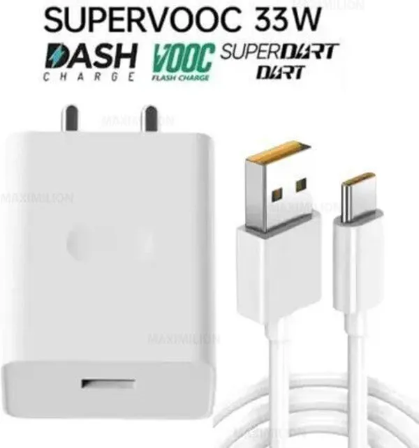 White_33_W_Supervooc_6_A_Wall_Charger_For_Mobile_With_Detachable_Cable_(Cable_Included)