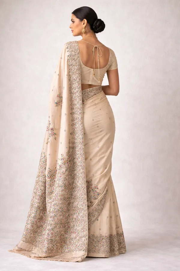 Beige_Floral_Embroidered_Saree_with_Heavy_Border
