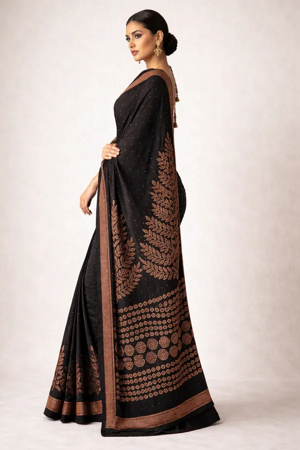 Black_Floral_Printed_Border_Saree