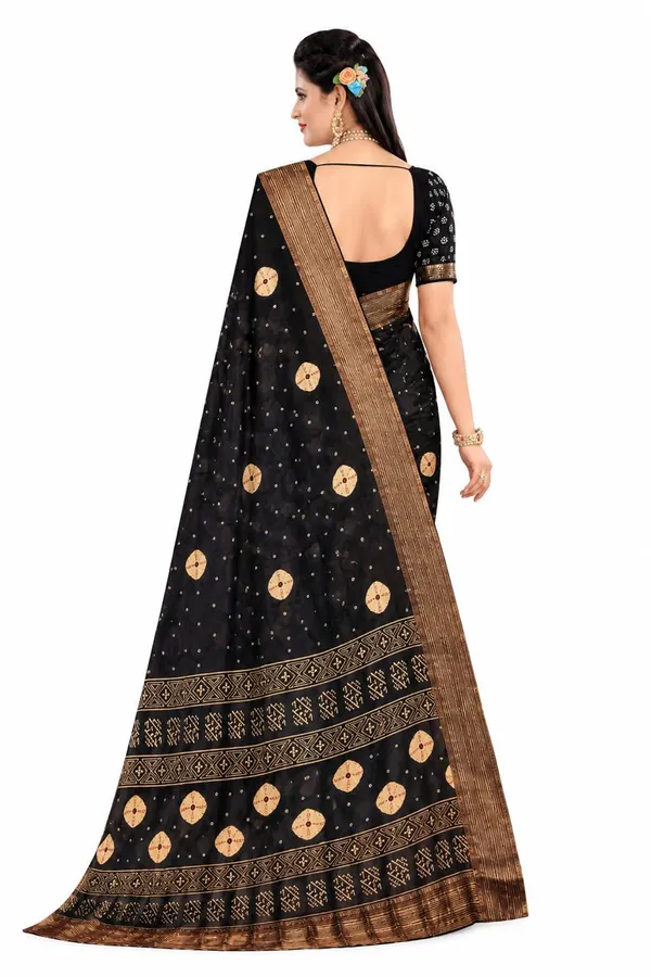 Black_with_Golden-Brown_design_saree