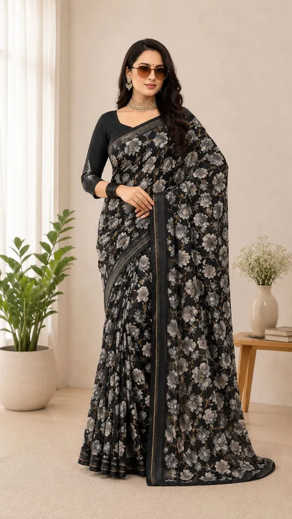 Floral_Printed_Saree_