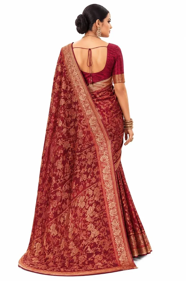 Maroon_Floral_Designer_Saree