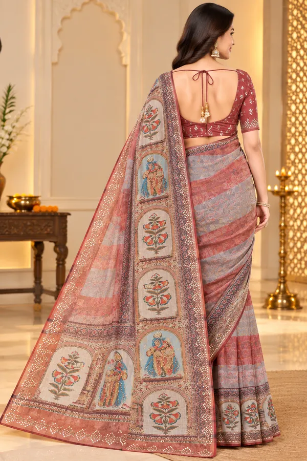 Multicolor_Printed_Designer_Saree_with_Traditional_Border