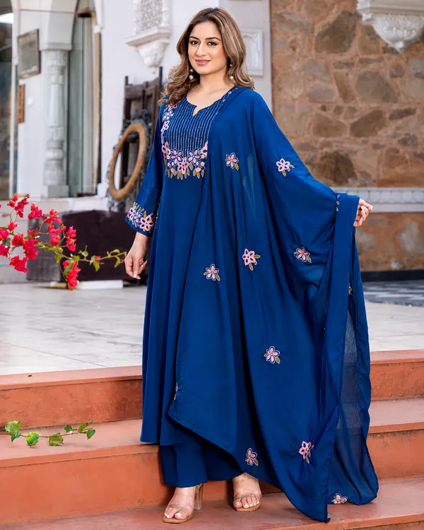 Trending_Aravali_Blue_Printed_Anarkali_Dress_|_Kurti_Pant_Set_3_PCS