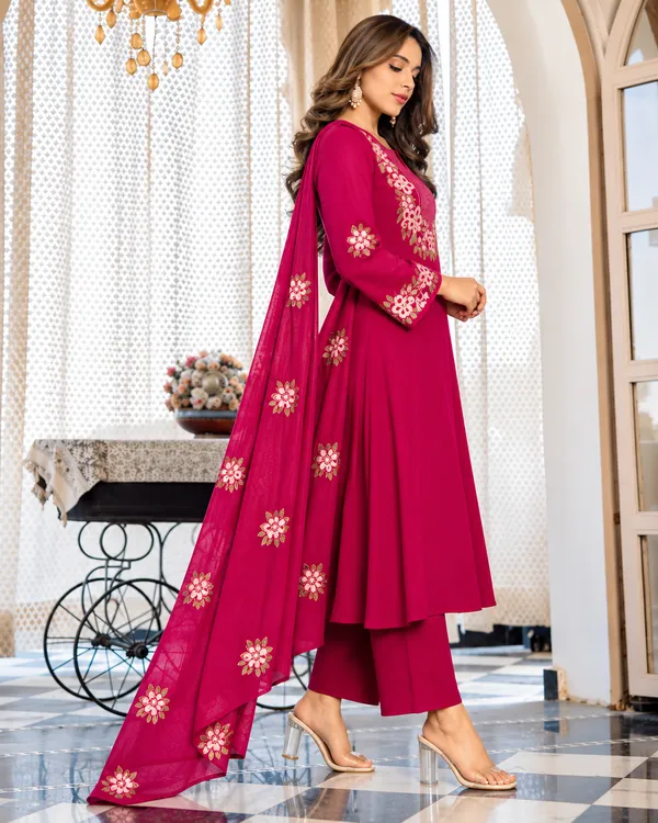 Trending_Aravali_Pink_Printed_Anarkali_Dress_|_Kurti_Pant_Set_3_PCS