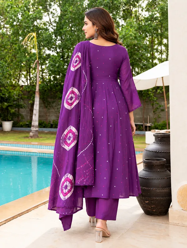 Trending_Women's_Siaani_purple_Kurta_Pant_Set_With_Dupatta