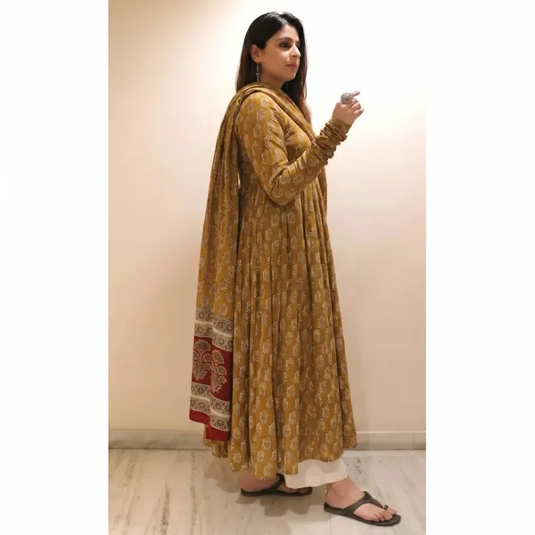 Women’s_Mustard_Printed_Anarkali_Kurta_Set_with_Dupatta