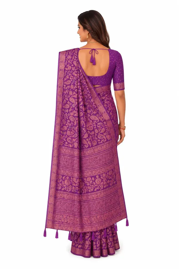 Women's_Purple_Banarasi_Silk_Saree