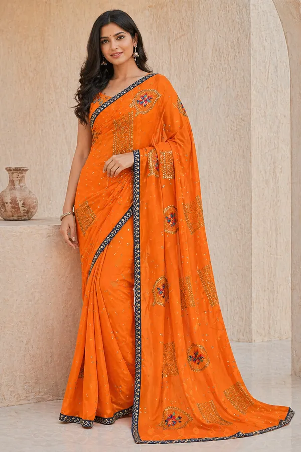 bright_orange_saree