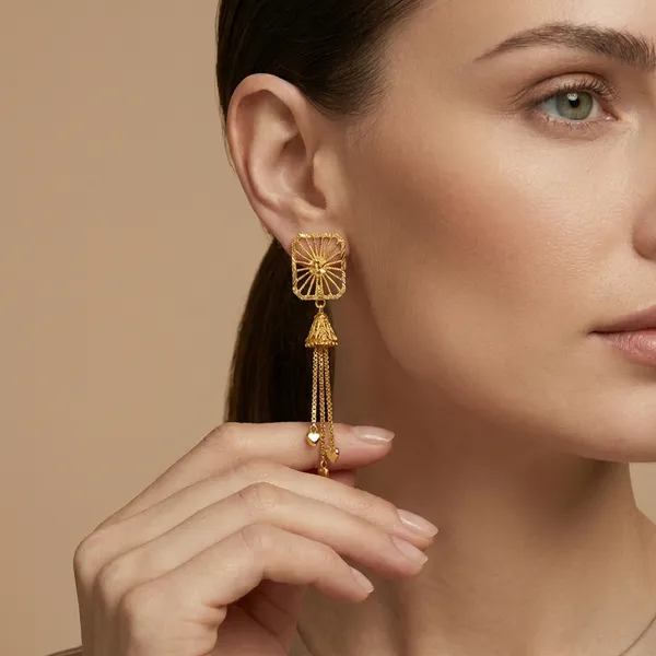Gold_Brass_Stud_Earrings_For_Women