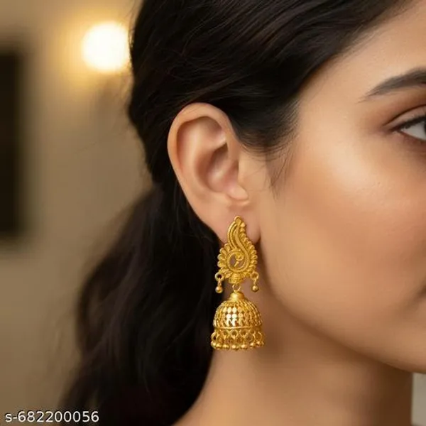Gold_Brass_Jhumka_Earrings_For_Women