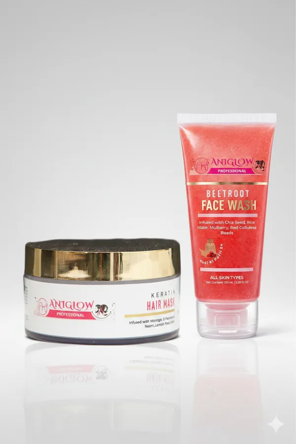 Aniglow_Beetroot_Face_Wash_And_Aniglow_Keratin_Hair_Mask_Combo_Pack