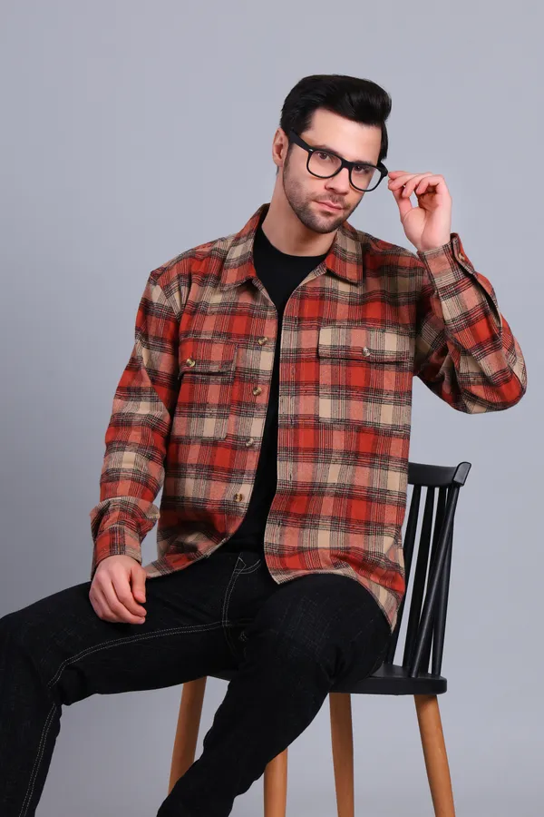 Multicolor_Checkered_Cotton_Blend_Shacket_For_Men