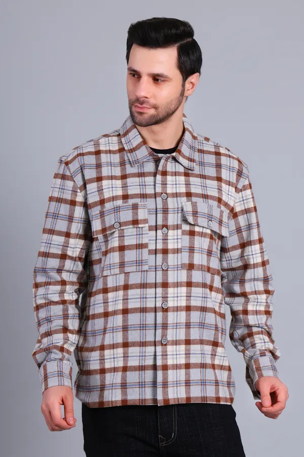 Grey_Checkered_Cotton_Blend_Shacket_For_Men