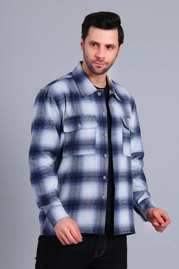 Blue_Checkered_Cotton_Blend_Shacket_For_Men