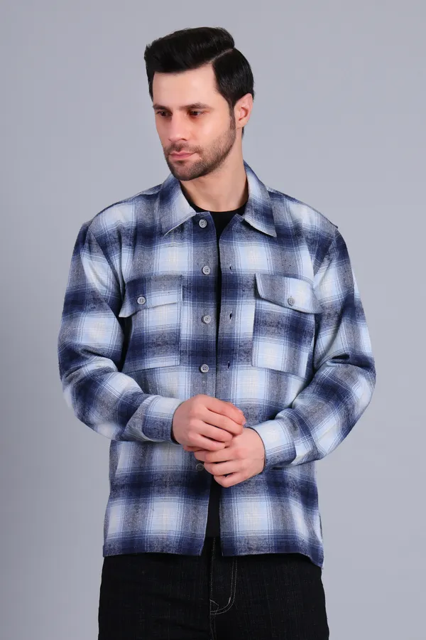 Blue_Checkered_Cotton_Blend_Shacket_For_Men