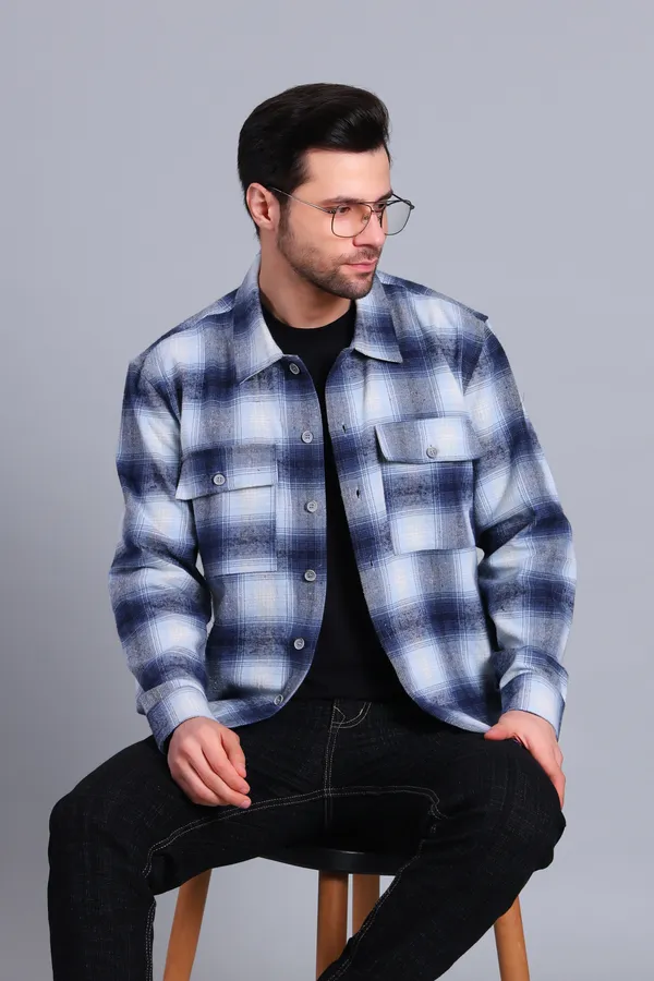 Blue_Checkered_Cotton_Blend_Shacket_For_Men