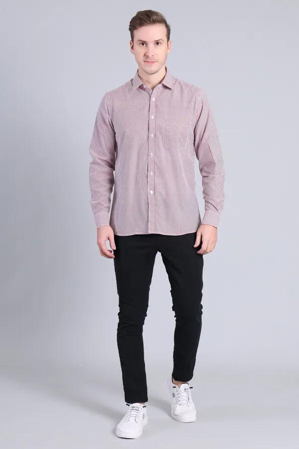 Brown_Cotton_Blend_Stripes_Shirt_For_Men