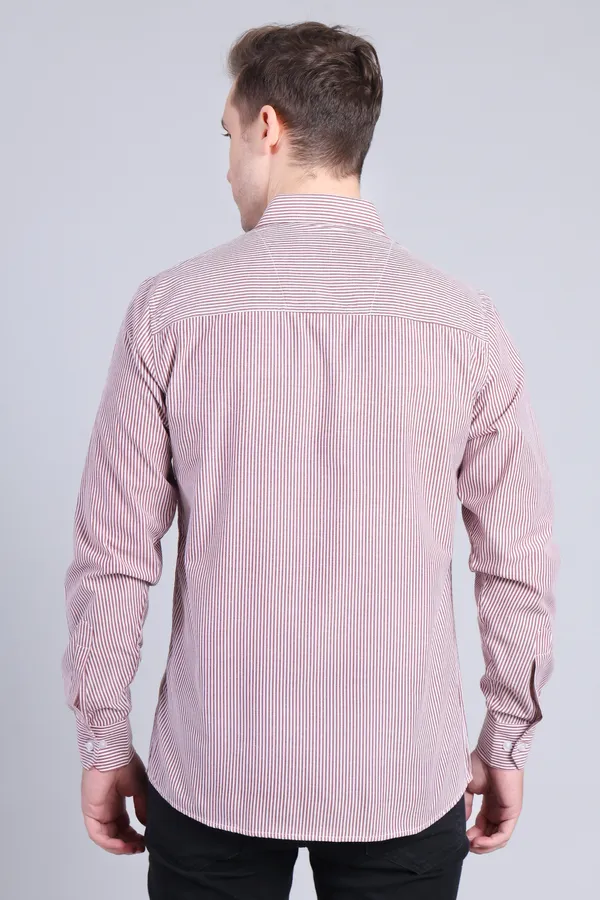 Brown_Cotton_Blend_Stripes_Shirt_For_Men