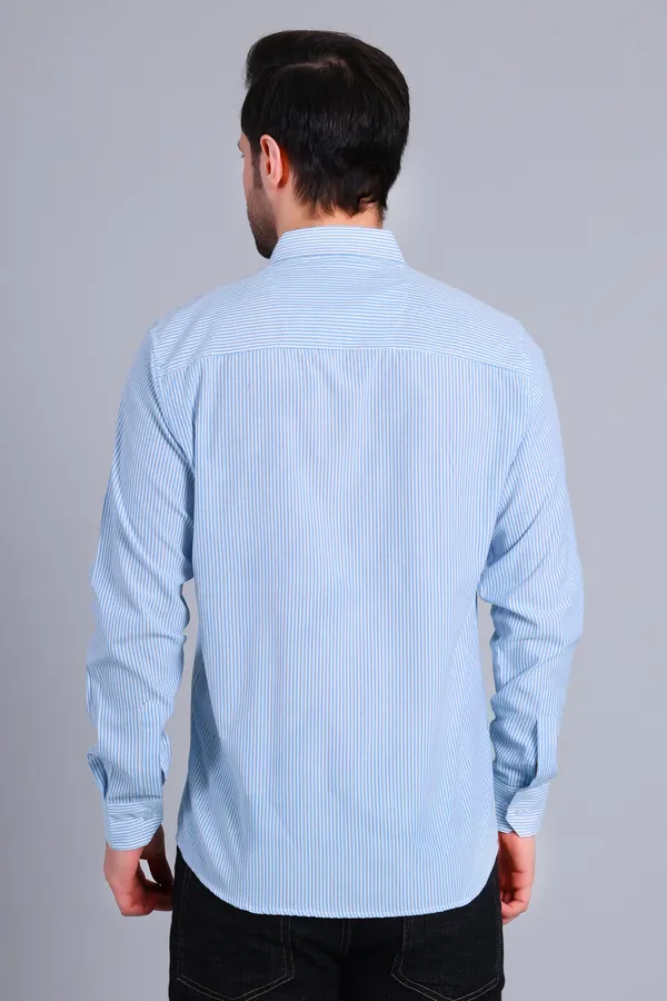 Blue_Cotton_Blend_Stripes_Shirt_For_Men