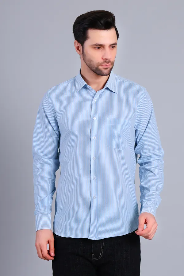 Blue_Cotton_Blend_Stripes_Shirt_For_Men