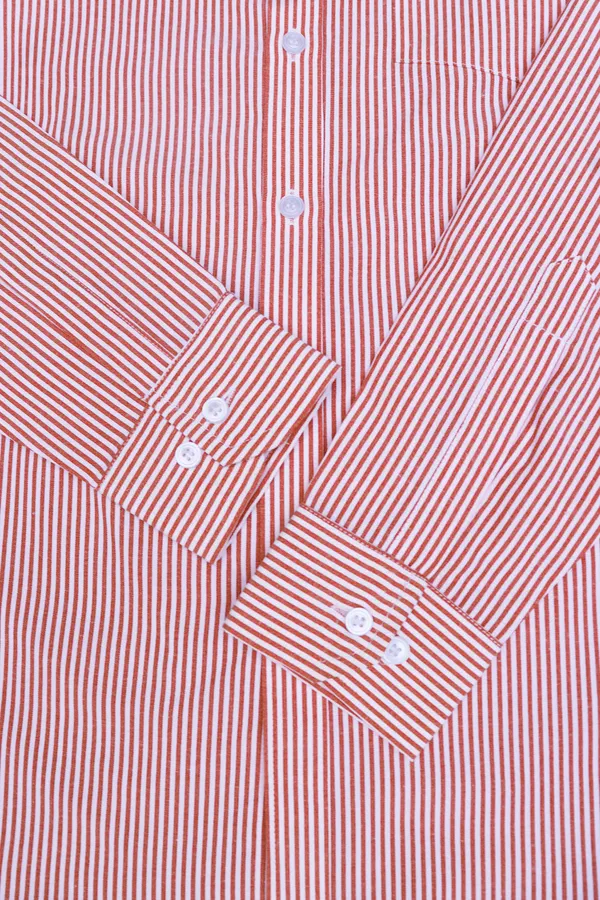 Red_Cotton_Blend_Stripes_Shirt_For_Men