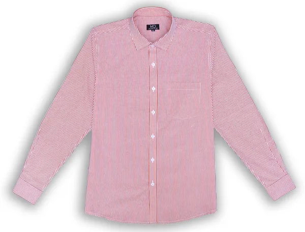 Red_Cotton_Blend_Stripes_Shirt_For_Men