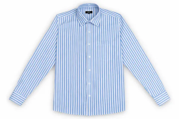 Blue_Cotton_Blend_Stripes_Shirt_For_Men