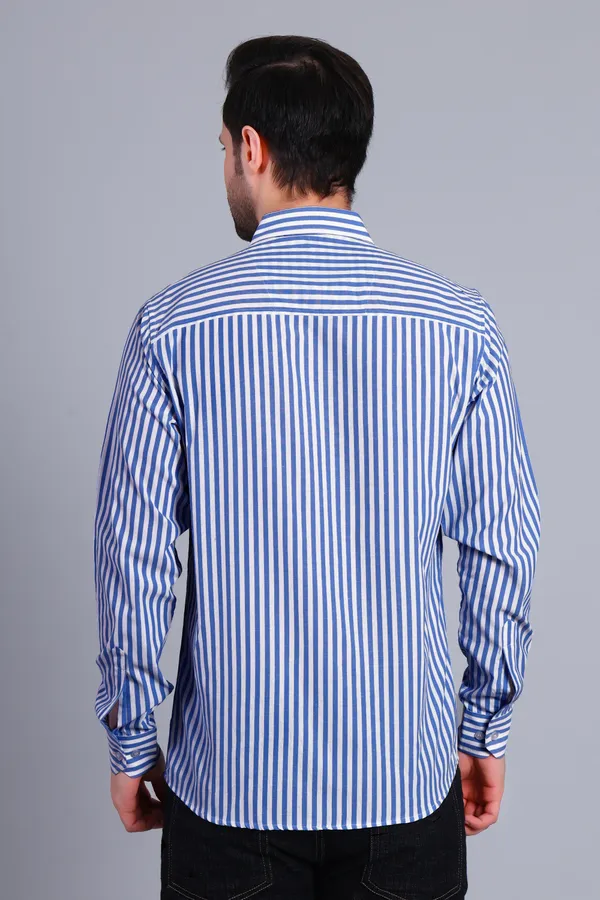 Royal_Blue_Cotton_Blend_Stripes_Shirt_For_Men