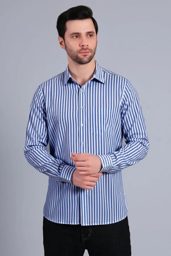 Royal_Blue_Cotton_Blend_Stripes_Shirt_For_Men