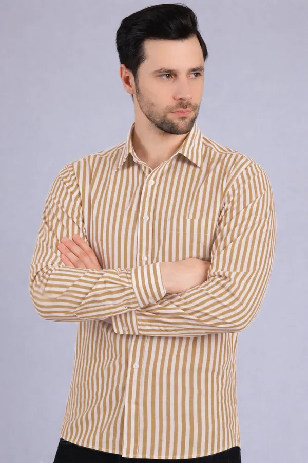 Mustard_Yellow_Stripes_Shirt_For_Men