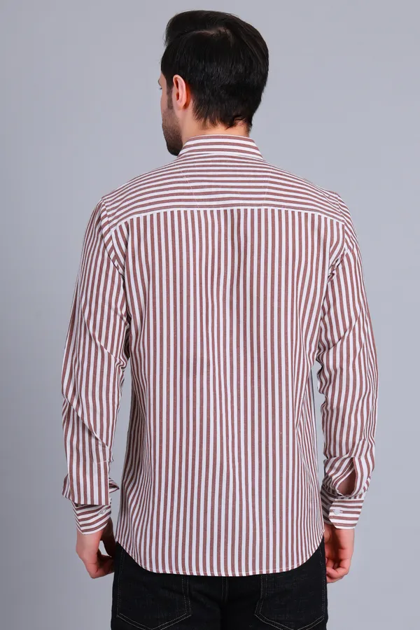 Brown_Cotton_Blend_Stripes_Shirt_For_Men