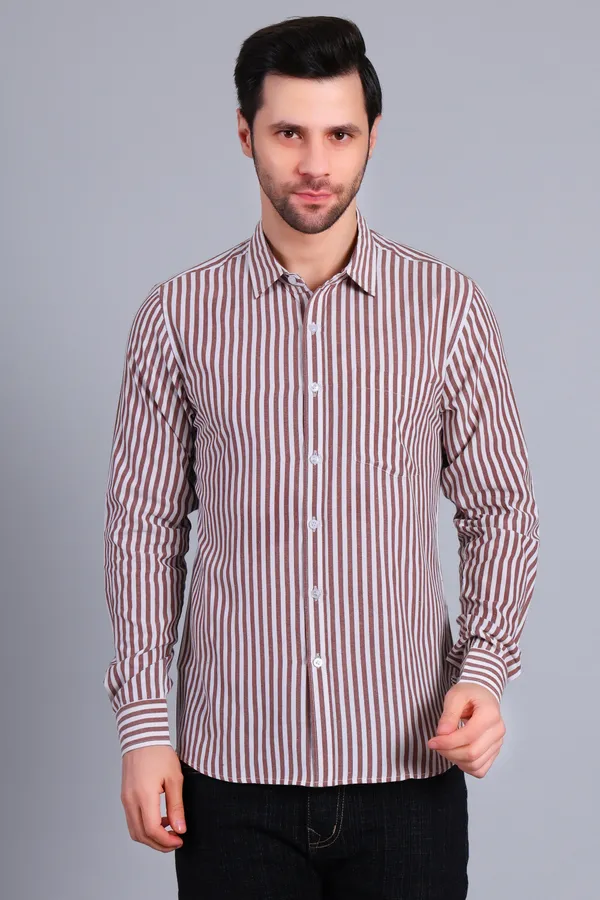 Brown_Cotton_Blend_Stripes_Shirt_For_Men
