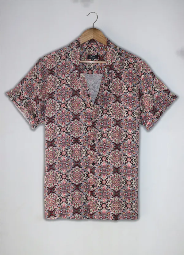 Multicolor_Viscose_Rayon__Printed_Shirt_For_Men
