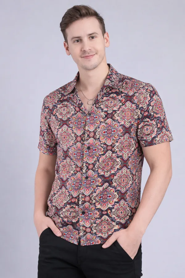 Multicolor_Viscose_Rayon__Printed_Shirt_For_Men