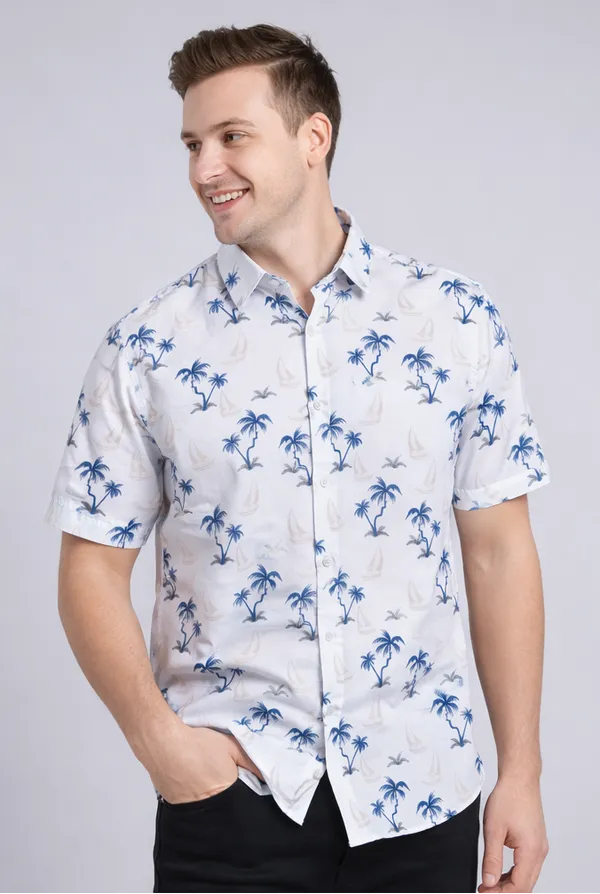 White_Printed_Shirt_For_Men