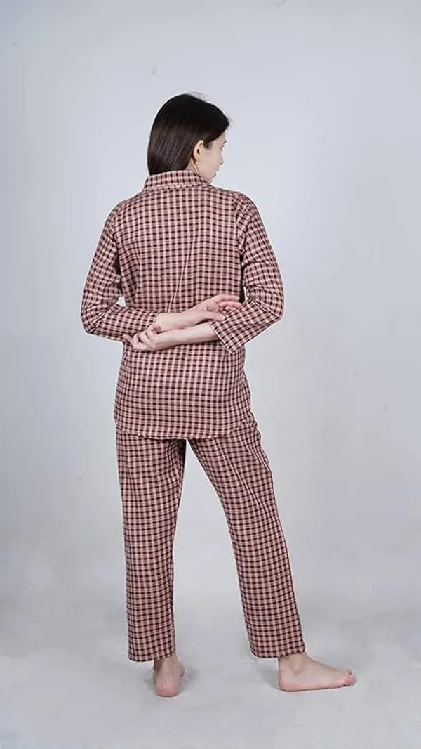 Orange_Checkered_Night_Suit_For_Women