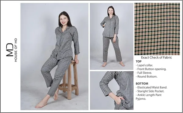 Black_Checkered_Night_Suit_For_Women