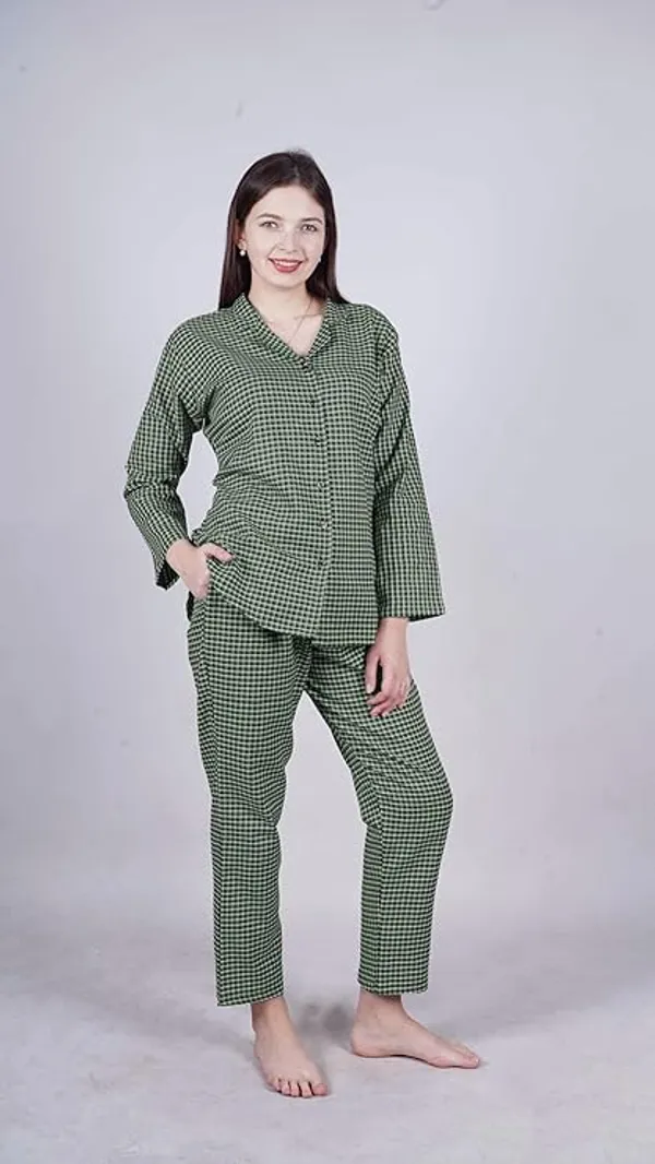 Green_Checkered_Night_Suit_For_Women