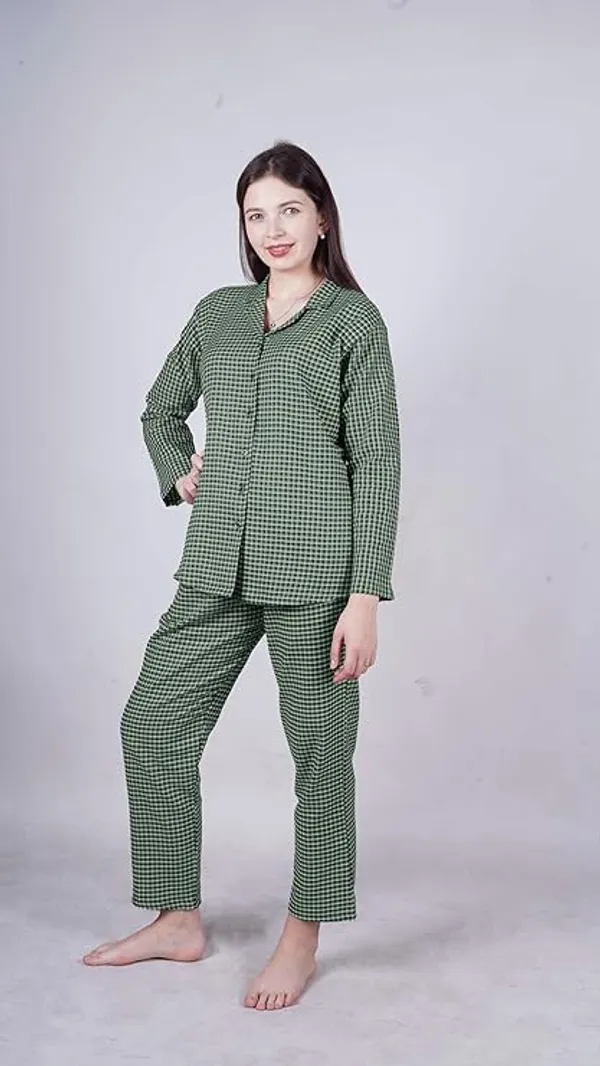 Green_Checkered_Night_Suit_For_Women