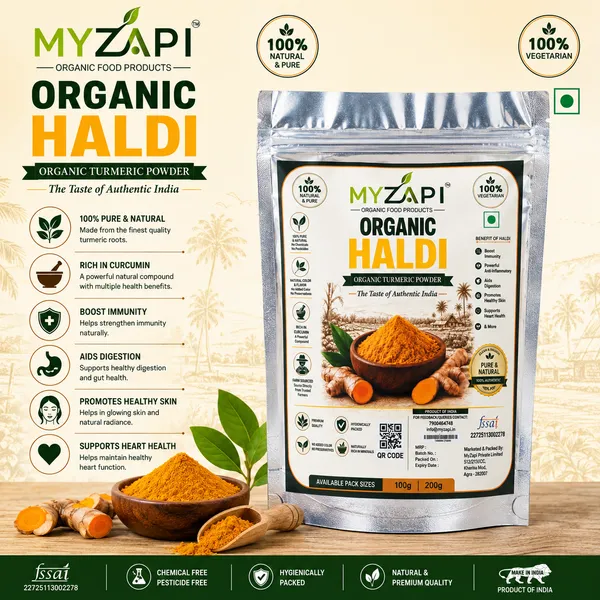 Myzapi_Organic_Haldi_Powder_–_Pure,_Natural_&_Aromatic_Turmeric_for_Authentic_Indian_Cooking