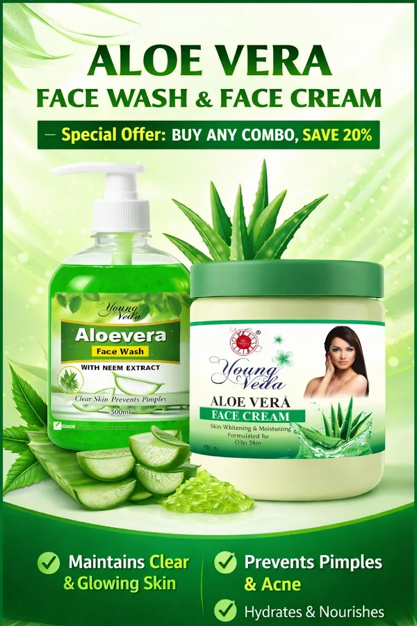 Young_Veda_Aloevera_Face_Wash_500_Ml_And_Young_Veda_Aloevera_Face_Cream_900_Ml_Combo