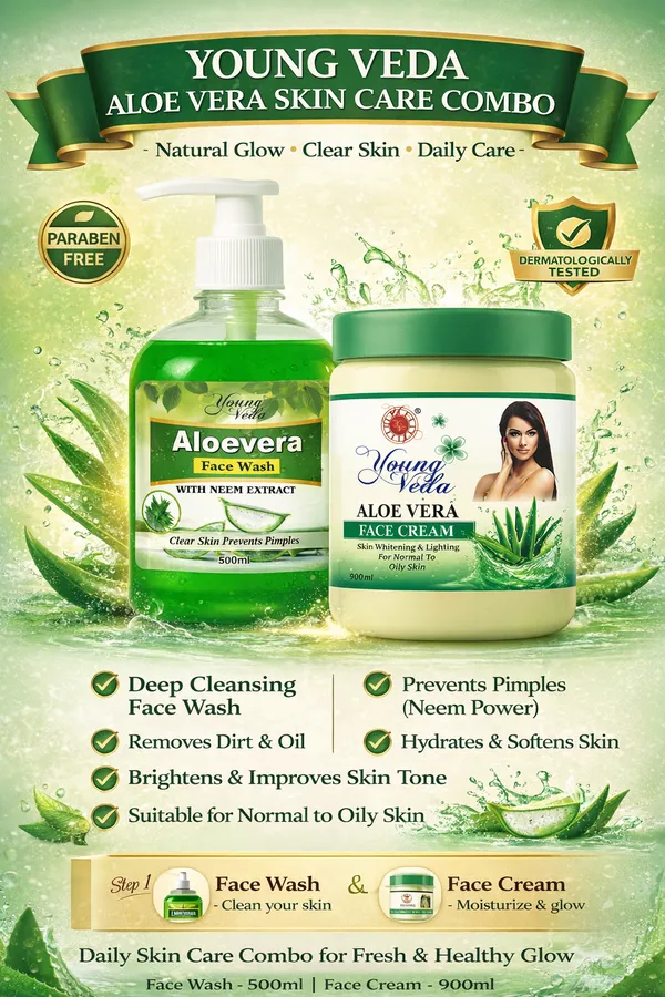 Young_Veda_Aloevera_Face_Wash_500_Ml_And_Young_Veda_Aloevera_Face_Cream_900_Ml_Combo