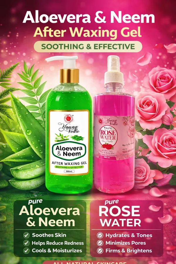 Young_Veda_Aloevera_After_Waxing_Gel_500_Ml_And_Young_Veda_Rose_Water_500_Ml_Combo