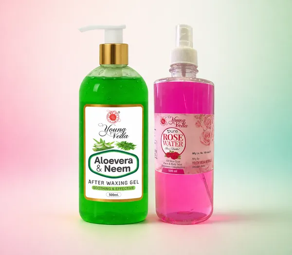 Young_Veda_Aloevera_After_Waxing_Gel_500_Ml_And_Young_Veda_Rose_Water_500_Ml_Combo